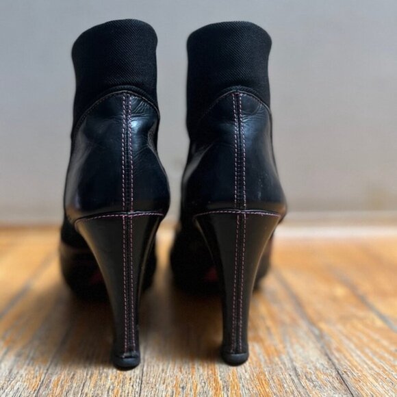 Cole Haan Nike Air Georgetown Granny Black Lace Up Heels Sz 7.5B - Picture 3 of 12